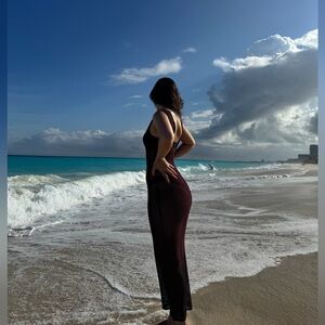 H&M Black Backless Swim Dress